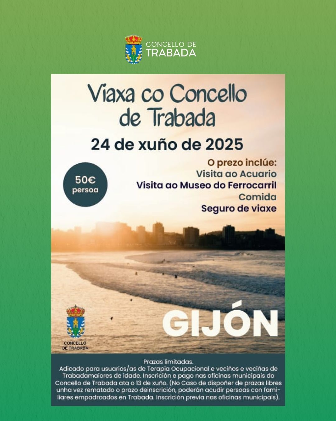 Viaxa co Concello de Trabada Gijón