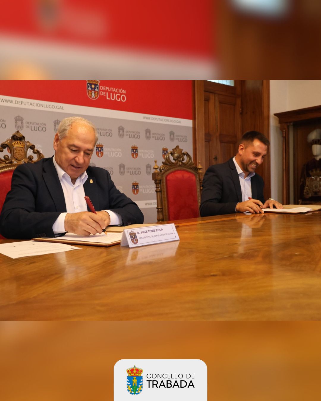 O Concello de Trabada e a Deputación de Lugo asinan un convenio de 250.000 euros para melloras en varias parroquias