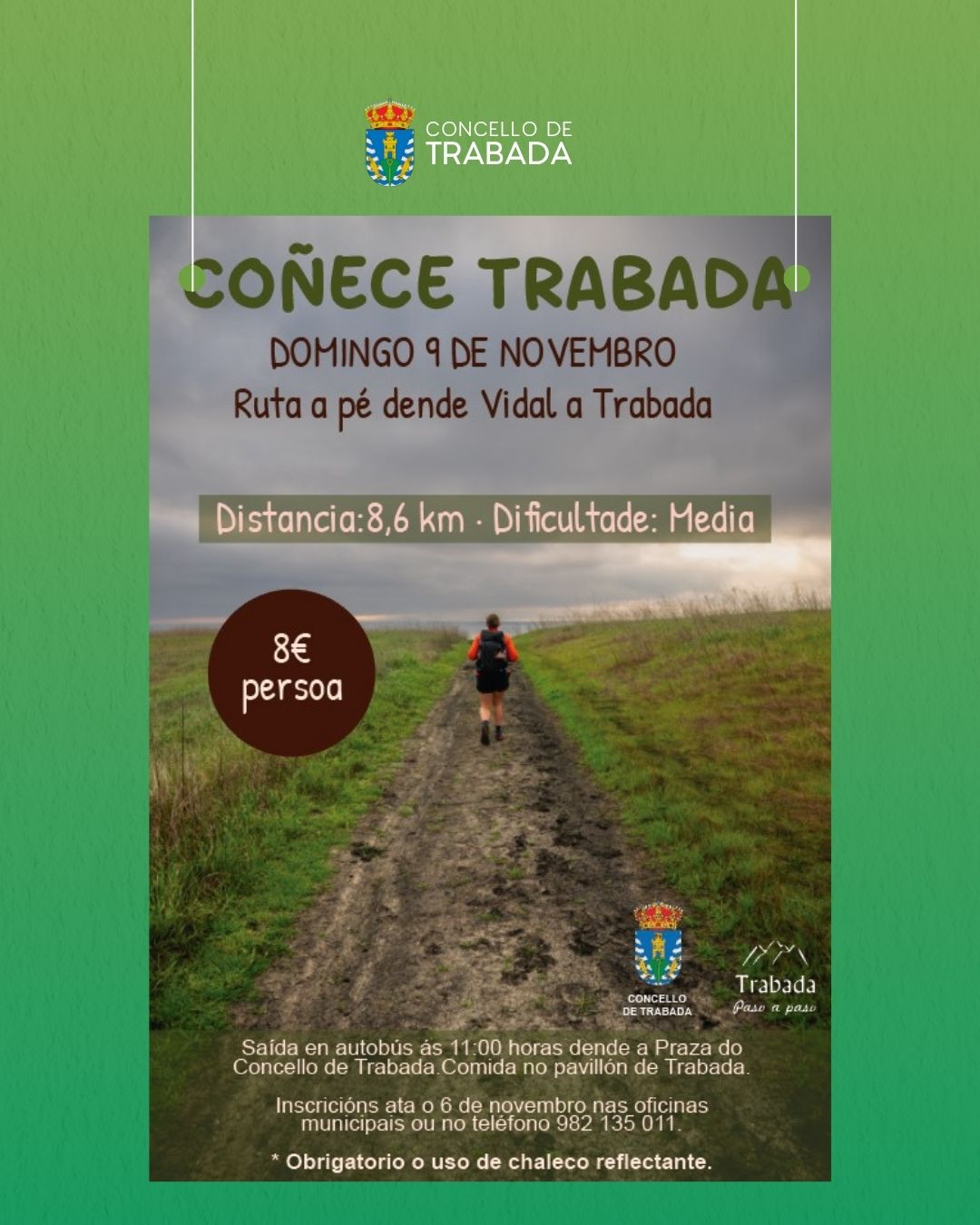 O Concello de Trabada presenta unha nova ruta dentro do programa “Coñece Trabada” para o 9 de novembro