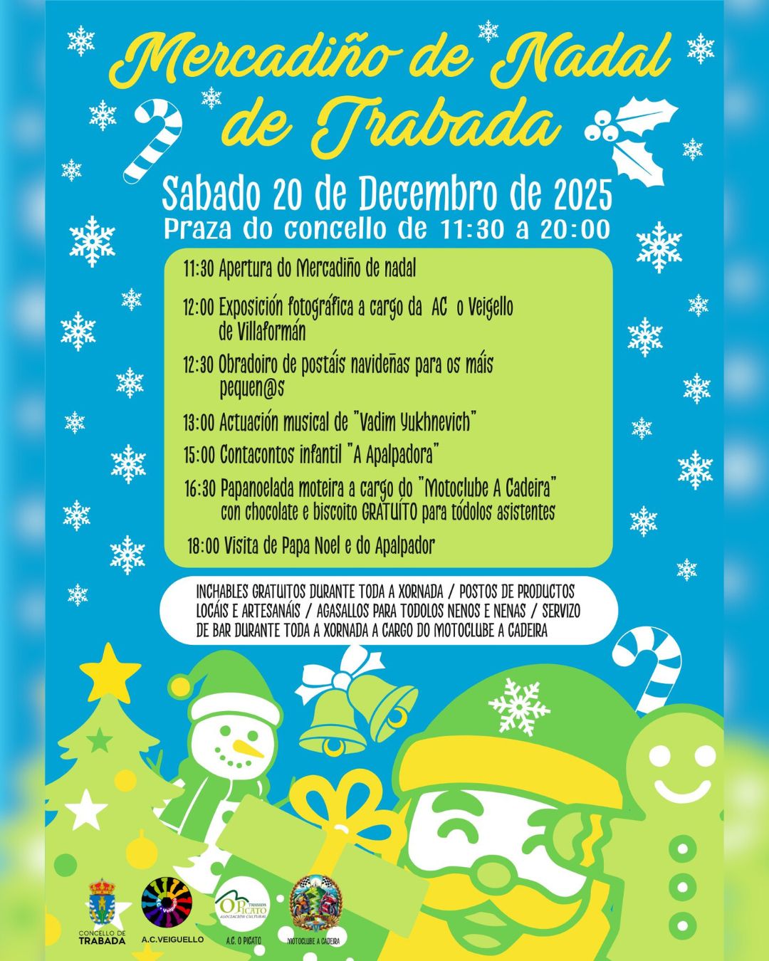 O Concello de Trabada celebrará o seu Mercadiño de Nadal o sábado 20 de decembro