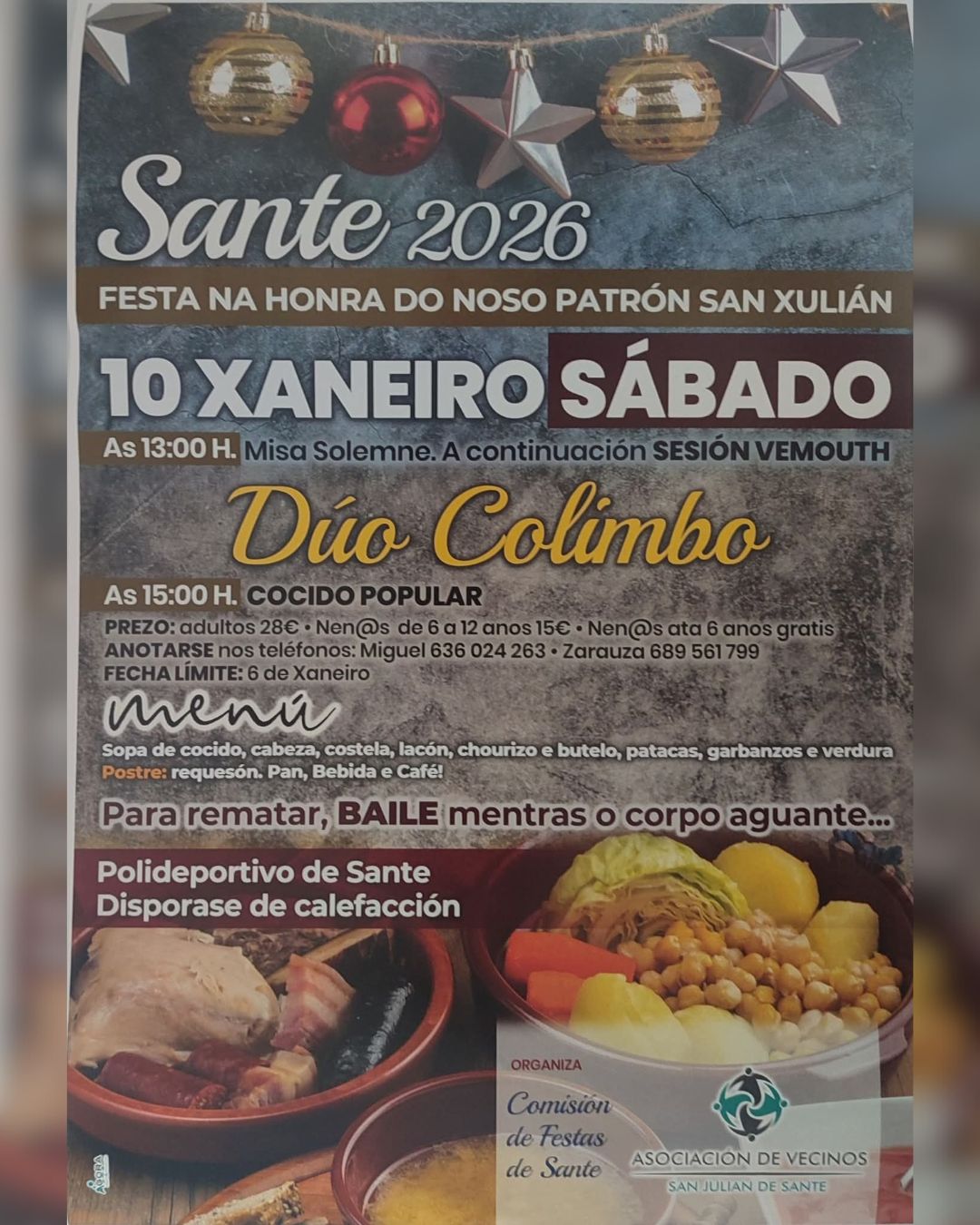 Sante abre o calendario festivo de 2026 en Trabada coa celebración de San Xulián
