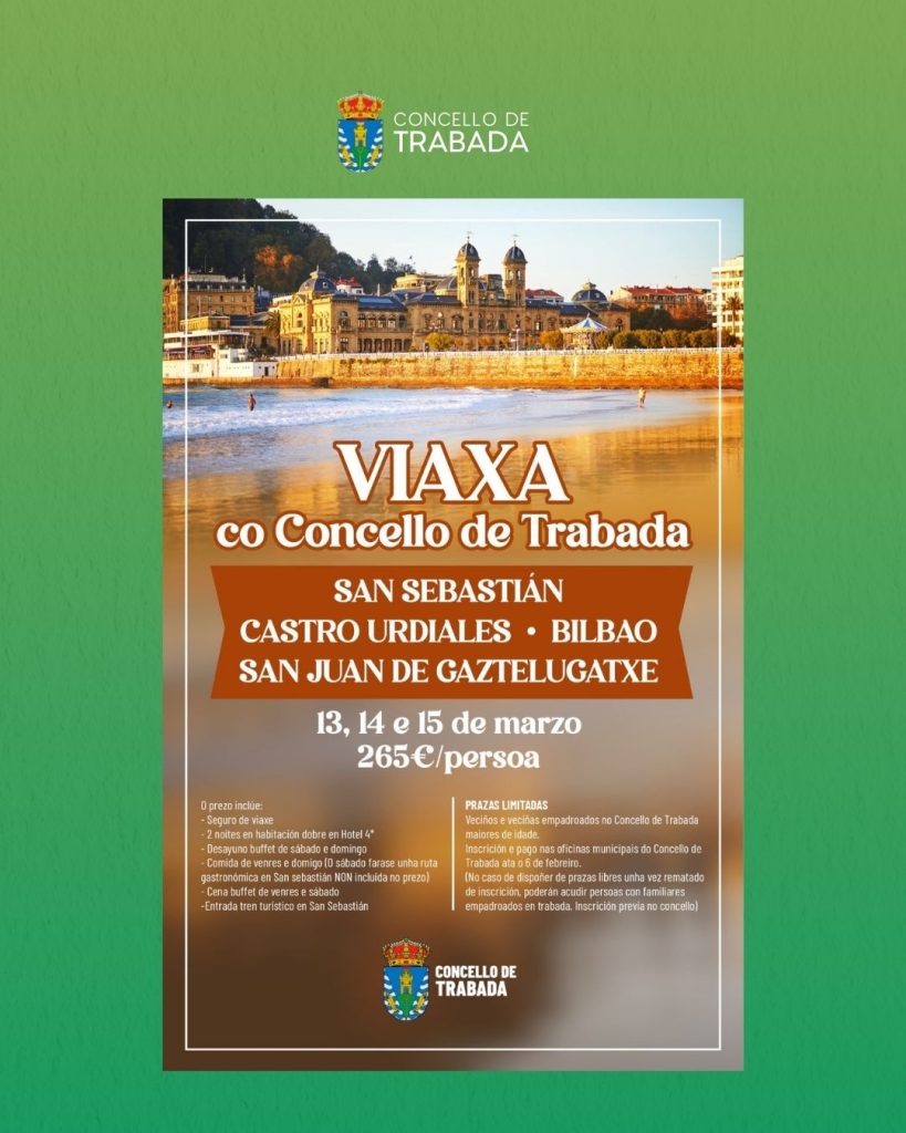 Continúa o programa “Viaxa co Concello de Trabada” cunha nova saída en marzo cartel

