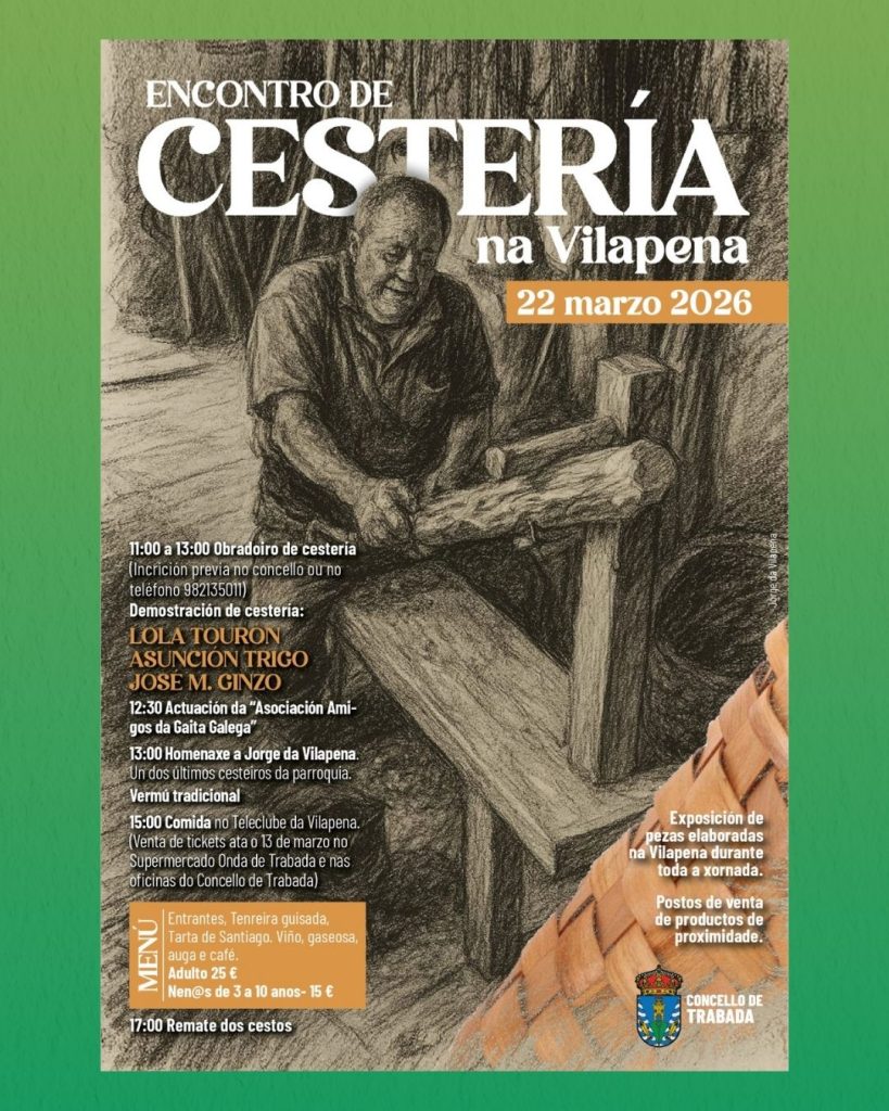 Cartel Encontro de Cestería na Vilapena