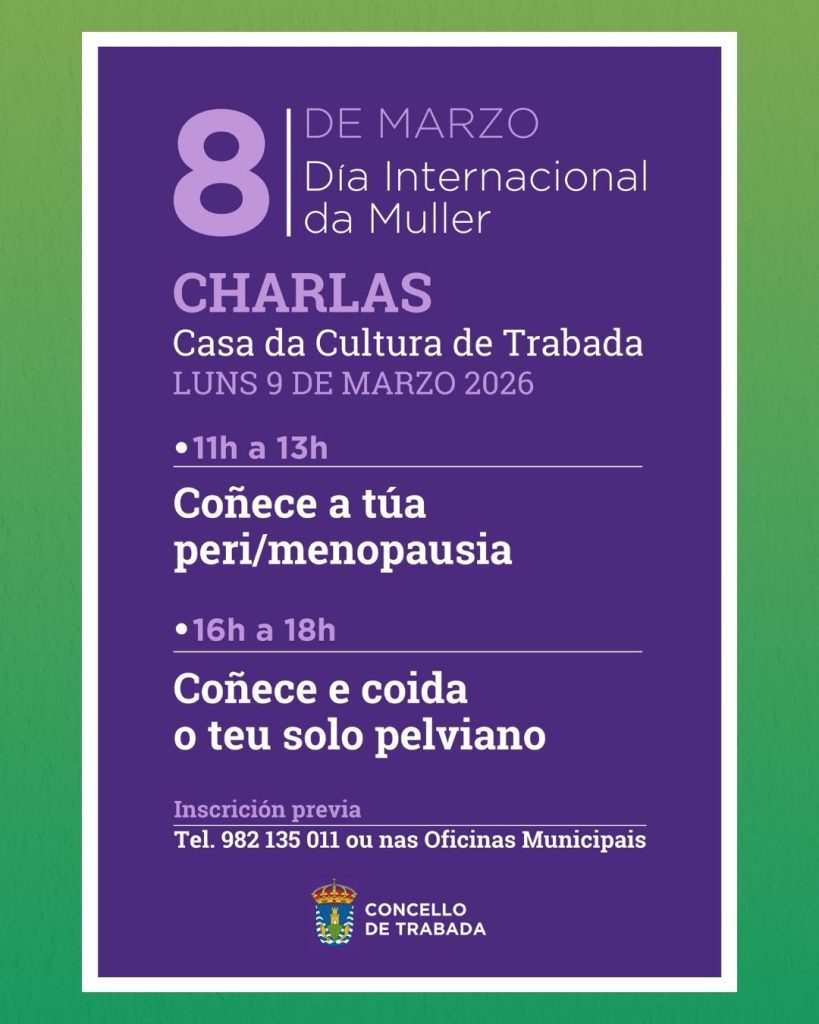 Cartel charlas 8M Trabada