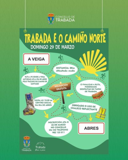 Trabada inicia o programa de rutas de sendeirismo de 2026 cun percorrido polo Camiño Norte