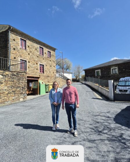 O Concello de Trabada remata as obras de mellora viaria no núcleo de Vilarbetote