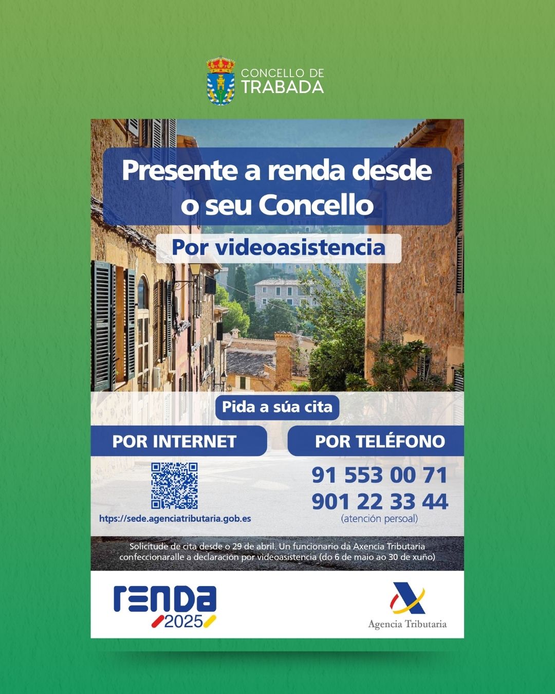 O Concello de Trabada facilita un ano máis a presentación gratuíta da declaración da renda