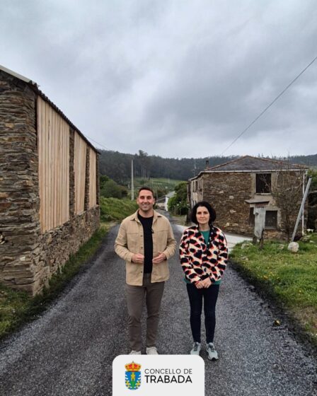 O Concello de Trabada remata as obras de mellora das vías no lugar de Louro, na parroquia de Sante