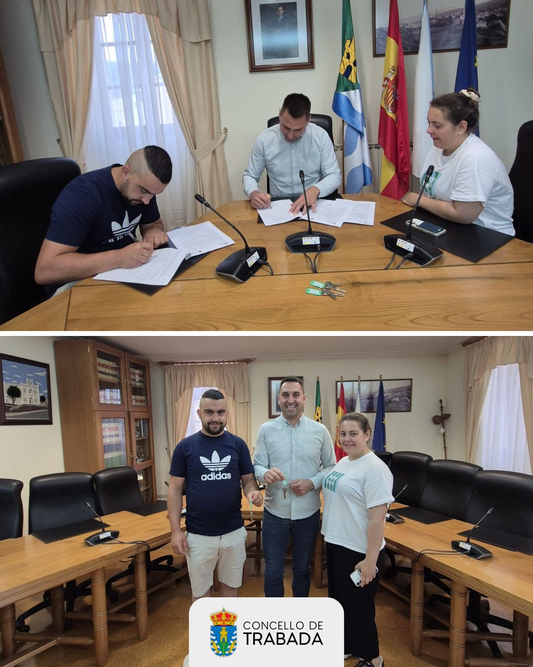 O Concello de Trabada entrega unha nova vivenda en alugueiro social na antiga tres de Valboa