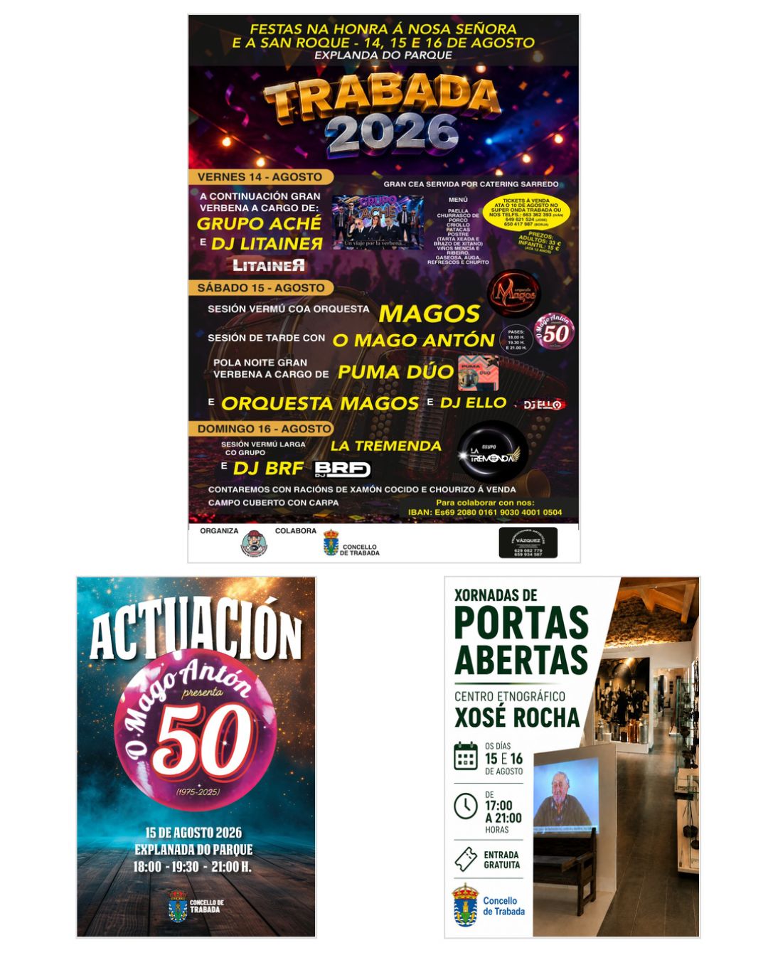 Carteles Festas Patronais Trabada 2026