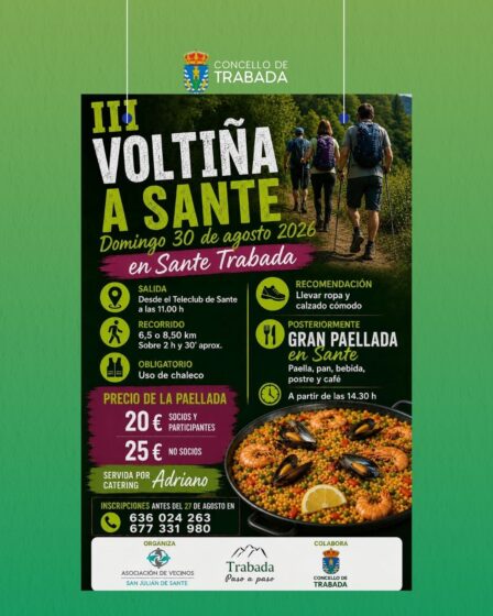 A III Voltiña a Sante celebrarase este domingo cun percorrido pola contorna e unha paellada