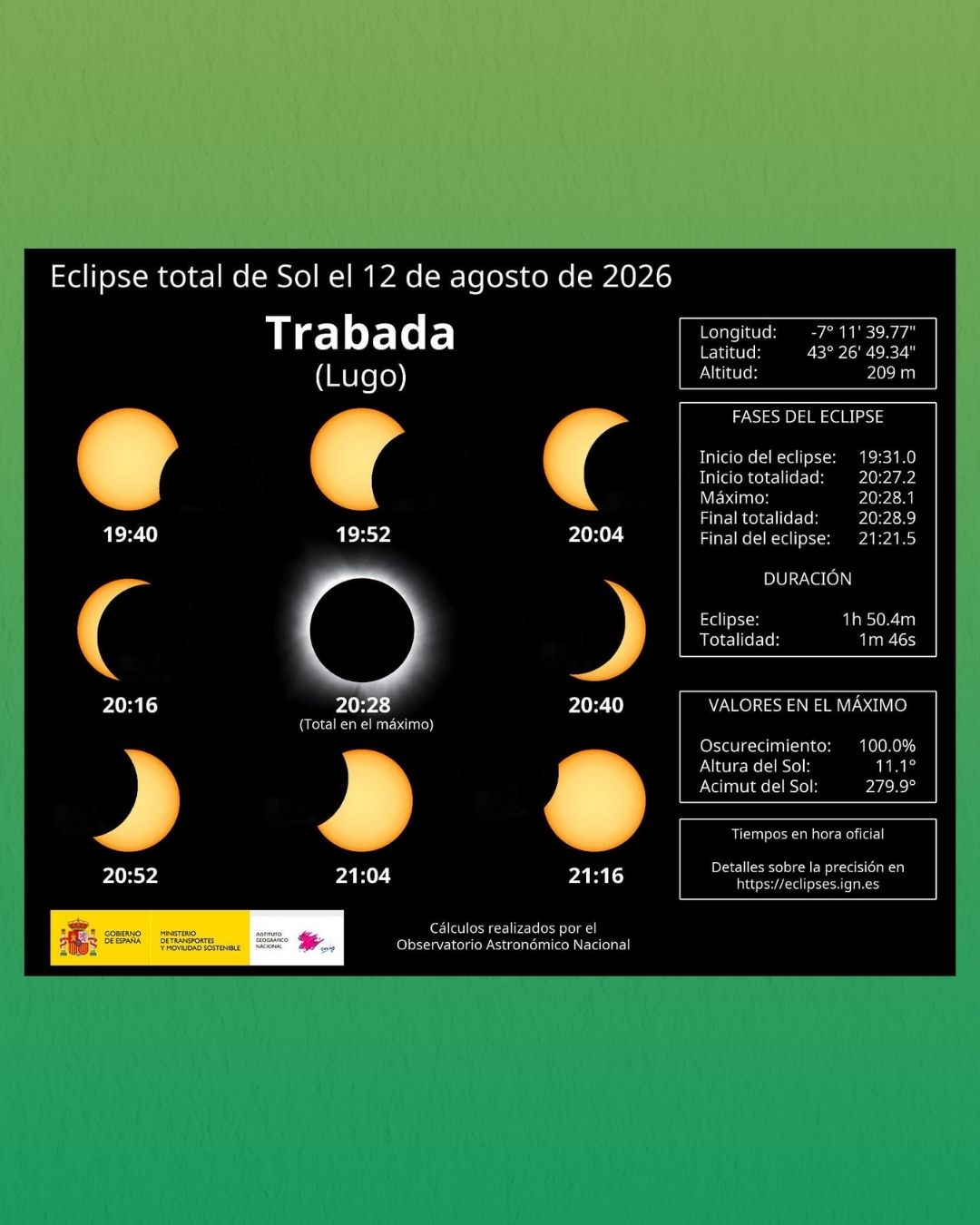 O Alto da Cadeira é o punto recomendado en Trabada para observar a eclipse solar total
