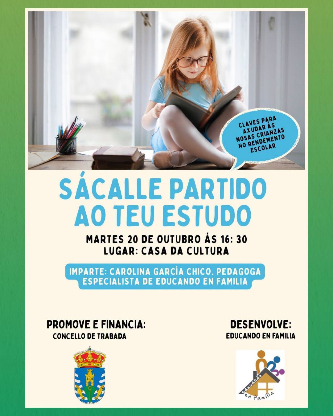 O Concello de Trabada inicia o Programa Municipal de Orientación e Acompañamento a Familias cunha charla sobre o rendemento escolar
