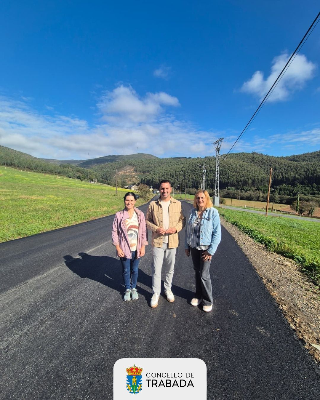 Comezan os traballos de renovación do firme da estrada provincial LU-P-6101 ao seu paso por Trabadela